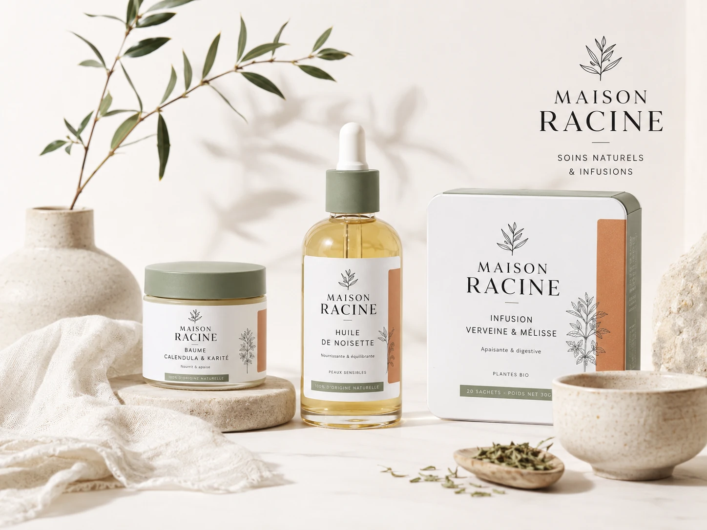 Aperçu du prototype e-commerce Maison Racine
